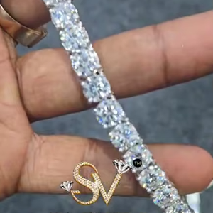 Cadena de Moissanita de 5 mm y 22 Pulgadas con Forma de Mariposa, Cadena de Plata de Ley 925, Estilo Hip Hop, Collar Unisex - Product Image 1