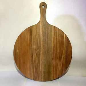 Tabla Redonda de Madera de Acacia para Servir con Asa para Colgar, Tabla de Quesos, Tabla para Pizza, Tabla de Charcutería, Tabla de Cocina - Product Image 4