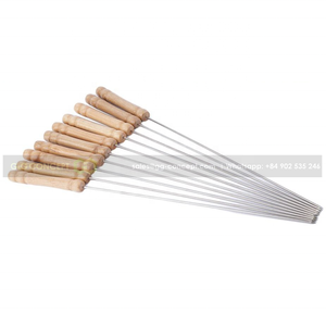 Brocheta de parrilla de Metal de acero inoxidable, caja fuerte, conveniente, fácil de usar y mover longitud hasta 40cm, embalaje, 10 Uds. x 50 bolsas - Product Image 1