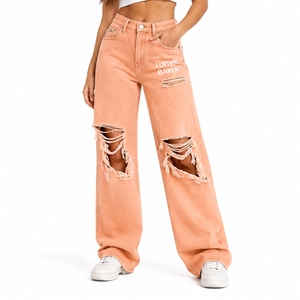 Women <b>Denim</b> Pants Premium Stylish Comfortable Durable Distressed Modern Relaxed Fashion Cotton <b>Stretch</b> Custom Made <b>Denim</b> Pants - Product Image 1