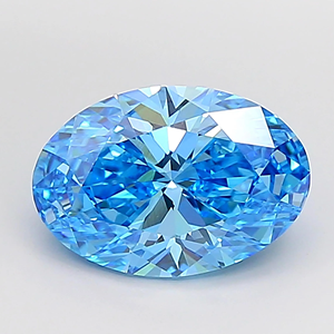 Diamante ovalado cultivado en laboratorio, diamante azul de fantasía, piedra suelta para la fabricación de joyas - Product Image 2