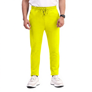 <b>Men's</b> <b>Navy</b> Blue Cotton Sweatpants Elastic Waist Casual <b>Joggers</b> With Side Pockets Midweight Knitted Fit - Product Image 5