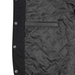 Blouson bomber tricoté imperméable noir grande taille pour homme, mélange de laine, vêtement d'extérieur décontracté à boutons - Product Image 6