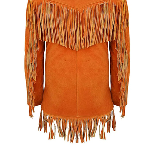 Custom Logo And Size <b>Western</b> Leather Wear For Men Fringe Casual Loose Comfortable And <b>Jacket</b> Sued Cowboy Online Sale - Product Image 5