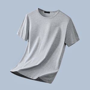 T-shirt unisexe en coton modal et soie glacée, manches courtes, couleur unie, été, 160 g/m², design de logo personnalisé OEM. - Product Image 2