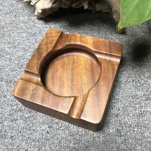 Cendrier de bureau en bois moderne de forme personnalisée avec une belle texture de bois, taille personnalisée, portable pour la maison et la voiture - Product Image 5