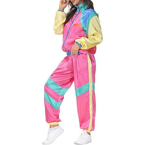 Custom Winter Solid Windbreaker Tracksuit Sets Women 2 Piece Patchwork Lightweight Cotton Fleece Zipper Breathable Hoodie <b>Pant</b> - Product Image 6
