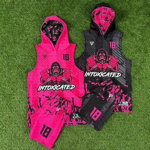 7v7 Maßgeschneidertes Sublimations-Set aus Polyester: Kapuzen-Trikot, Shorts, Rucksack, Atmungsaktive Team-Uniform, Komplettpaket - Product Image 5