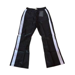 Pantalones de chándal de nailon holgados de diseño personalizado para hombre, talla grande, de pierna recta, ancha y acampanada, informales, para correr - Product Image 6