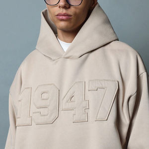 Sudadera con Capucha Extra Grande Estilo Universitario para Hombre con Diseño Clásico en Relieve, Corte Holgado, Estilo Deportivo para Otoño e Invierno - Product Image 4