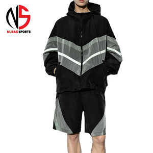 Trajes Deportivos Reflectantes Personalizados, Traje Deportivo de Nailon para Gimnasio, Traje Deportivo con Cierre, Traje Deportivo Personalizado para Hombre, Pantalones Cortos, Cortavientos en 2026 - Product Image 6