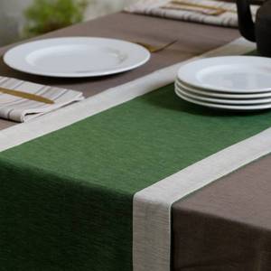 Nuevos Caminos de Mesa Personalizables de Estilo Wabi-Sabi con Estampado de Hojas y Flores en Algodón y Lino, Tejidos con Borlas - Product Image 5