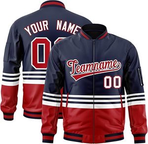 OEM Custom Winter Genuine Leather <b>Thick</b> Heated Varsity <b>Jacket</b> School College Baseball Letterman for Men Embroidery Logos - Product Image 5