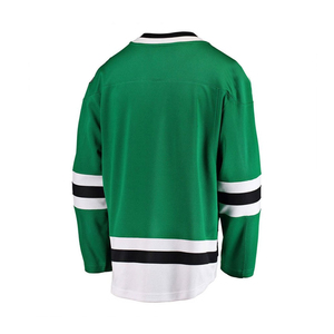 Jersey de Hockey sobre Hielo Verde Personalizado para Hombre, Cuello en V, Manga Larga, Poliéster Sublimado, Transpirable, Corte Regular, Cintura Elástica, Ropa para Adultos - Product Image 2