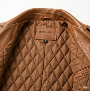 Chaqueta de Motociclista Personalizada de Cuero PU Negro para Hombre, Estilo Biker, Bolsillos con Cremallera, Cuello Alto, Logotipo Frontal, Impermeable, Servicio OEM - Product Image 4