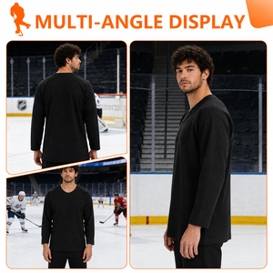 Jersey de Hockey sobre Hielo Personalizado OEM con Diseño de Moda, 100% Poliéster Transpirable, Color Sólido, Corte Regular - Product Image 2