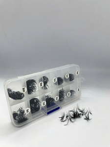 ขนตาปลอมแบบพัดสำเร็จรูป Wispy Fan Lash ขนตาสังเคราะห์ PBT จากเกาหลี ให้ความยาวและหนาเป็นธรรมชาติ 5D/7D/9D  แบบ CC/DD/M/L Curl คละแบบ - Product Image 5