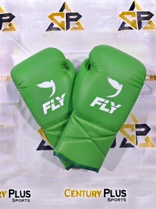 Guantes de Boxeo Green Fly de Última Llegada y Alta Calidad, Guantes de Sparring y Entrenamiento de Cuero Vacuno Genuino con Logotipo Personalizado Fly Boxing - Product Image 5