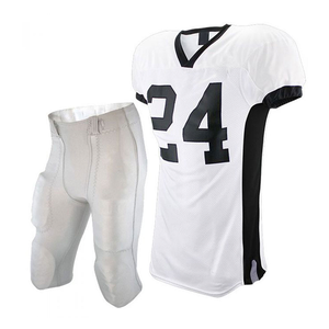 American Football Uniform Unisex Customizable Polyester/<b>Spandex</b> Yellow Navy Sublimated Jersey <b>Pants</b> Set Moisture Wicking - Product Image 5