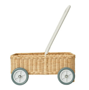Chariot à tirer en rotin pour enfants - Product Image 2