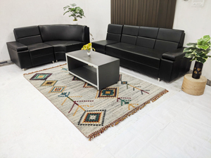 Alfombra Bohemia con Patrón de Medallones, Rectangular, de Lana, Anudada a Mano, con Pelo Elevado, para Sala de Estar y Oración, Ecológica - Product Image 6