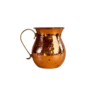 Pichet en cuivre martelé vintage avec poignée, carafe à eau en métal pour boissons, usage domestique, mariages, hôtels, pichets en cuivre - Product Image 1