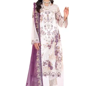 High-End Luxury Collection of Embroidered Pakistani Style Heavy Fabric Unstitched Collection 2024 Women's Fashion Collection