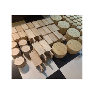 Tabla de cortar de bambú puro de primera calidad, excelente para preparar ensaladas y cortar charcutería, resistente al agua, utensilios de cocina sostenibles. - Product Image 2