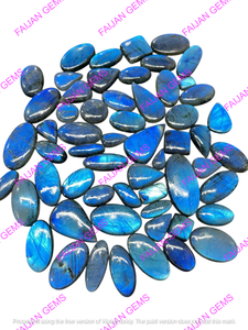 Cabochon de labradorite naturelle de haute qualité, pierre précieuse lâche faite à la main pour la fabrication de bijoux, taille et forme personnalisables, couleur bleue, troisième qualité - Product Image 3