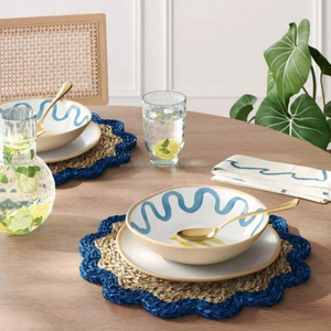 Prix usine Style rustique naturel rond tissé napperons osier jonc de mer tapis de rotin du Vietnam pour manger - Product Image 2