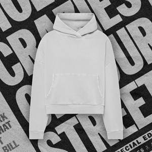 Sudadera con Capucha de Corte Holgado, Talla Grande, Felpa Francesa, 100% Algodón, Ecológica, Transpirable, Lavado Ácido, para Invierno, Otoño y Verano - Product Image 1