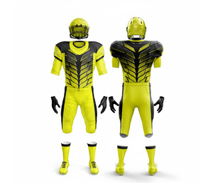 Uniforme de football américain léger avec impression par sublimation intégrale |   Ensemble de football avec maillot et pantalon |   Polyester respirant - Product Image 6