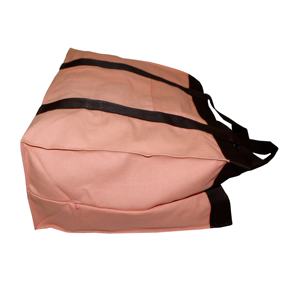 Fourre-tout de créateur élégant pour femmes couleur pêche tout autour de la poignée Web en PP marron sac fourre-tout en toile de coton teint de 12 oz - Product Image 3