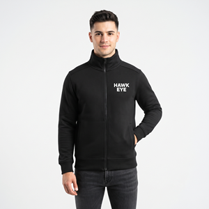 Sweat-shirt personnalisé pour homme, veste à col montant entièrement zippée, streetwear oversize, fabricant de sweats à capuche zippés personnalisés, couleur noire unie - Product Image 4
