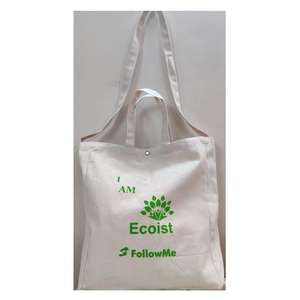 Bolsa de Mano de Lona de Algodón de Lujo, Bolsa de Compras Reutilizable Ecológica con Cremallera e Impresión Personalizada - Product Image 4