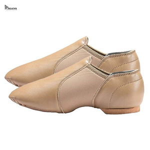 Zapatos de Baile de Jazz de Cuero Color Bronceado, Suela Suave y Flexible, Ligeros y Cómodos, Zapatos de Práctica y Actuación para Mujeres y Hombres, OEM - Product Image 4