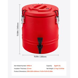 Dispenser per Bevande Isolato da 5L con Rubinetto, Contenitore Termico per Bevande Calde e Fredde in Acciaio Inox di Grado Alimentare - Product Image 4