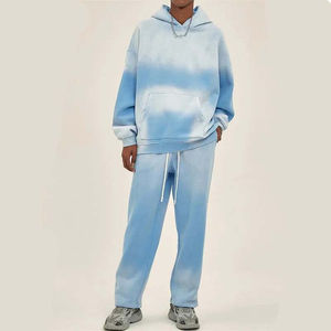 Unisex Green Cotton Hoodie And Jogger Set Casual Solid Color <b>Tracksuit</b> Full Sleeve Drawstring Loose Fit Autumn Wear - Product Image 6