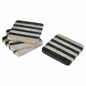Sous-verres en marbre écologiques et résistants, durables, lavables, en pierre naturelle, design moderne pour un usage quotidien - Product Image 5