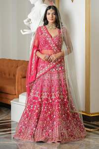 Lehenga de Seda Satinada Premium de Boutique India, Lehenga de Diseñador Estilo Bollywood, para Fiestas y Bodas, la Más Vendida, Prenda Festiva Moderna para Mujer - Product Image 3