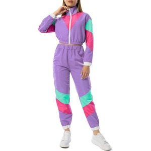 Nouvel arrivage : Survêtement léger à capuche color block pour l'hiver – Hoodie court vintage et pantalon à taille mi-haute élastique - Product Image 5