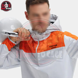 Wholesale Rate Men's Outdoor Athletic Set Half-Zip Hooded <b>Windbreaker</b> Jacket Matching Training Shorts 2-Piece Breathable Casual - Product Image 6