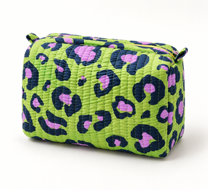 Estuche de Maquillaje de Algodón Bordado Estilo Bohemio Vintage, Resistente al Agua, con Cierre y Asa, Bolsa de Viaje Ecológica, Rajasthan Veer - Product Image 4