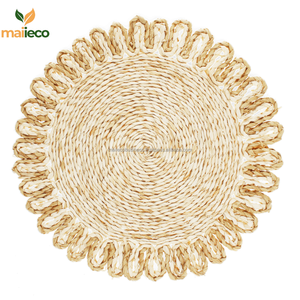 Offre Spéciale personnalisé écologique balle de maïs Table à manger tapis et tampons ensemble accrocheur sous-verre ensemble pour verre Carton cuisine utilisation - Product Image 1