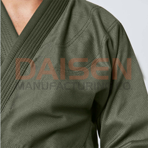 Kimono de BJJ vert olive pour homme, 100% coton, coupe classique, vêtements d'arts martiaux durables, taille adulte - Product Image 5