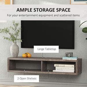 Scuro Grey Montata a Parete TV Stand mobile per Console per Casa e Ufficio o Soggiorno Moderno mensola galleggiante - Product Image 4