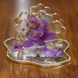 Porta Servilletas de Resina Epoxi y Madera de Olivo, Decoración de Cocina, Regalo de Inauguración de Casa, Porta Servilletas de Madera - Product Image 4