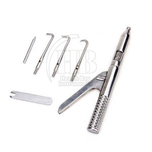 Kit professionnel de retrait de couronnes dentaires en acier inoxydable, instruments dentaires réutilisables avec poignée ergonomique, certifié CE, équipement de retrait dentaire - Product Image 6