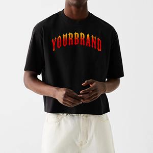 Camisetas Personalizadas con Logotipo, 300 GSM, 100% Algodón, Corte Cuadrado, Tallas Grandes, Camisetas para Hombre, Estilo Hip Hop Urbano, Camisetas Lisas de Alta Calidad - Product Image 4