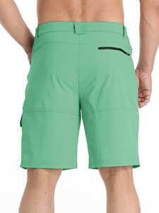 Shorts décontractés anti-rides pour hommes avec taille élastique et décoration appliquée 100% polyester pour la maison, les voyages et l'usage quotidien - Product Image 3